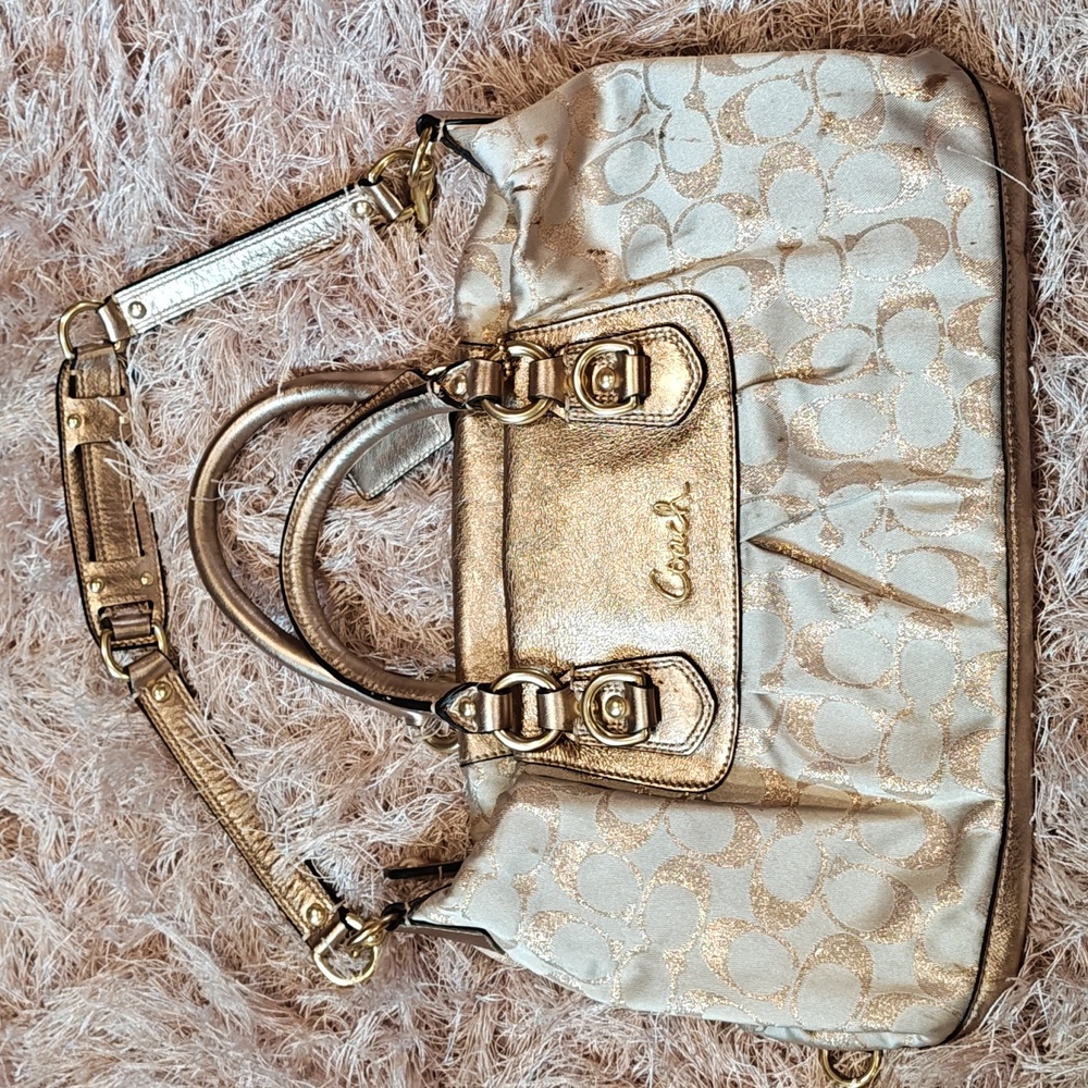Gold Coach Bag